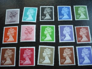 Stamps-Great Britain-Scott#MH113-MH140- Mint Never Hinged Part Set of 20 Machins