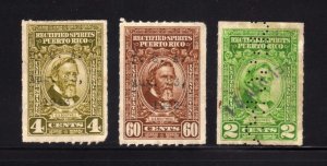 Lot 3 Rectified Spirits Puerto Rico US United States Internal Revenue Stamps