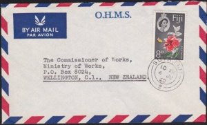 FIJI 1962 8d airmail rate cover Suva to New Zealand........................B2748