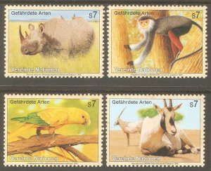 UN VIENNA Sc# 180 - 183 MNH FVF Set4 Endangered Animals