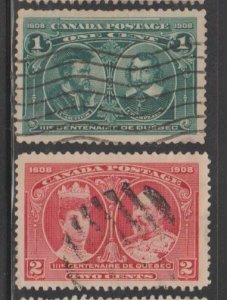 Canada Scott #97-98 Stamp - Used Set of 2