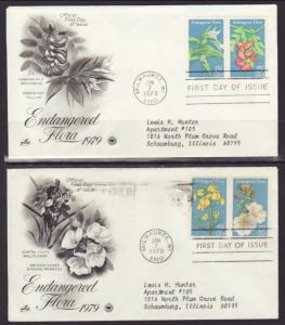 US 1783-1786 Endangered Flora S/2 PCS Typed FDC