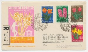 Registered cover / Postmark Luxembourg 1955 Floralia - Flower show