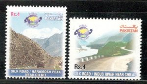 Pakistan 2004 Silk Road Haramosh Peak Indus River Sc 1036-37 MNH # 4211