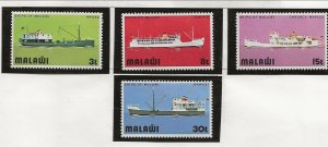 MALAWI Sc 251-54+254a NH issue of 1975 - SHIPS