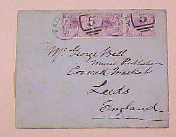 AUSTRALIA VICTORIA 1890 BALLARAT B/S BRITISH MAIL TPO TO ENGLAND