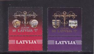 Latvia  Scott#  379-380  MNH