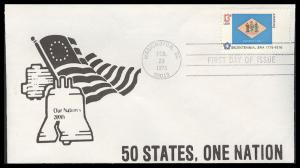 #1633 Delaware State Flag Unknown FDC