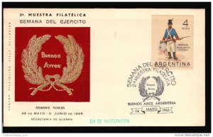 1965 FORCES ARMY WEEK ARGENTINA MILITARY MILITARIA FDC COVER (A_4235)
