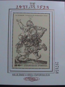 ​HUNGARY-1978-STAMP DAY-DRAWING PAINTING MNH S/S VF  WE SHIP TO WORLD WIDE