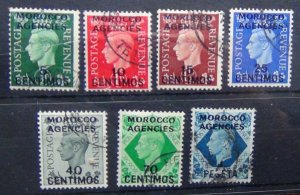 Morocco Agencies Spanish 1937 - 52 set to 1p to 10d Used