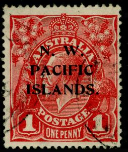 AUSTRALIA NEW GUNIEA SG67c, 1d Carmine Red DIE II, FINE USED. Cat £140.