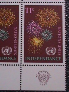 ​UNITED NATION-1967 SC#169-GAINED INDEPENDENCE-NY MNH BLOCK VERY FINE WE SHIP