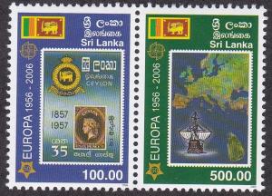 Sri Lanka # 1539-1540, Europa 59 Years of Stamps, Stamp on Stamp, NH, 1/2 Cat,