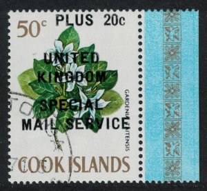 Cook Is. Surch 'PLUS 20c UNITED KINGDOM SPECIAL MAIL SERVICE' 1971 Canc