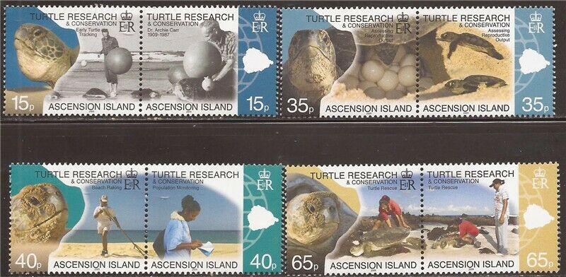 Ascension - 2009 Turtle Research & Conservation-Set 4 Stamp Prs-1K-014