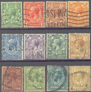 GREAT BRITAIN  187-200 USED 1924 KGV DEFINITIVES