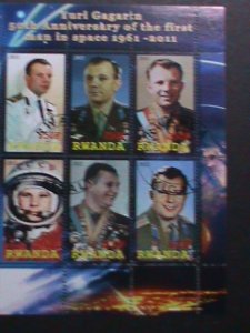 RWANDA-2011-THE 1ST MAN ON THE MOON 50TH ANNIVERSARY - CTO S/S VERY FINE-