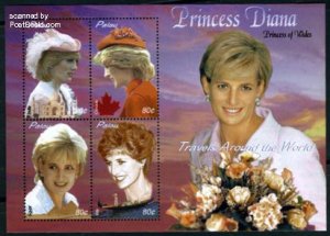 Palau 2003, Death of Diana 4v m/s, MNH