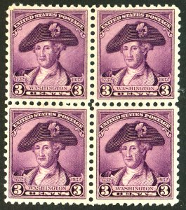 U.S. #708 MINT BLOCK OG NH