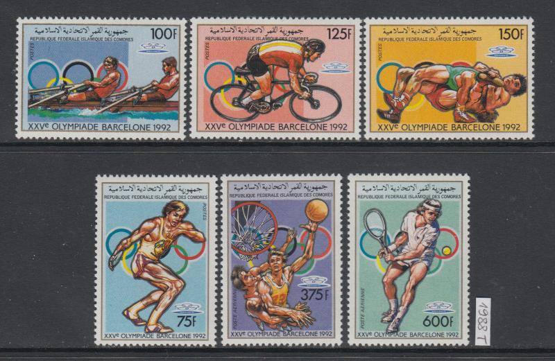 XG-AK417 COMOROS IND - Olympic Games, 1988 Spain Barcelona '92, Cycling MNH Set