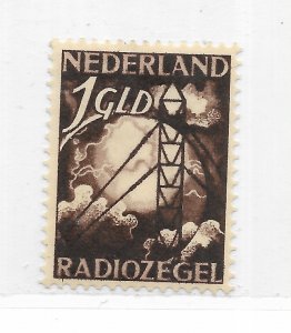 Netherlands Scarce Radio 1 Guilder Revenue Stamp MH