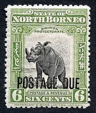 North Borneo SGD59 6c opt at foot M/M Cat 29 Pounds