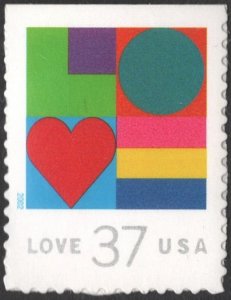 SC#3657 37¢ Love Booklet Single (2002) SA