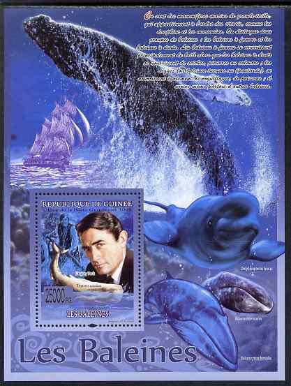 Guinea - Conakry 2009 Whales (with Gregory Peck) perf s/s...
