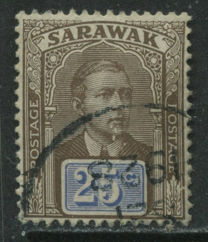 Sarawak 1918 25 cents used