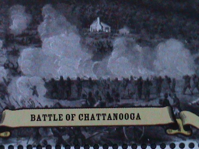 ​ANTIQUE-BARBUDA -AMERICAN CIVIL WAR-THE BATTLE FIELDS MNH SHEET VERY FINE