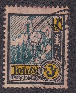 Tannu Tuva # 17, Mountain Goat, Used, 1/3 Cat.