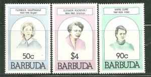 Barbuda MNH 474-5,477 Famous Women Health SCV 2.00