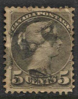 STAMP STATION PERTH Canada #5c QV Stamp Used - Unchecked