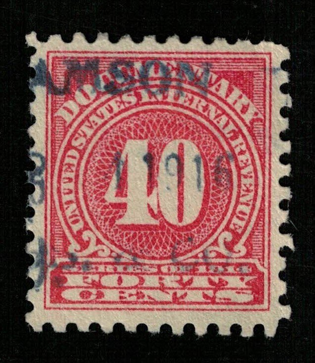 1914 Documentary U.S. Internal Revenue series of 1914, 40c (TS-369)