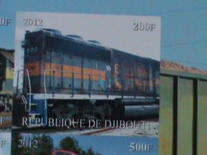 ​DJIBOUTI-2012-CLASSIC & MODEN TRAINS IMPERF-MNH S/S-VF WE SHIP TO WORLDWIDE