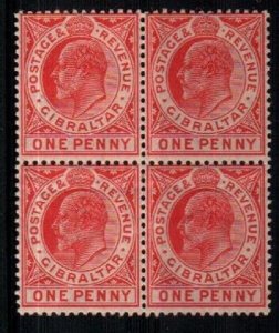 Gibraltar Scott 51 Mint NH block [TH32]