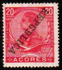 Azores #130a  Mint  Scott $22.50   Inverted Overprint