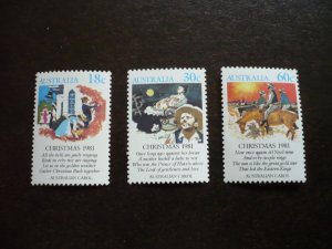 Stamps - Australia - Scott# 811-813 - Mint Never Hinged Set of 3 Stamps