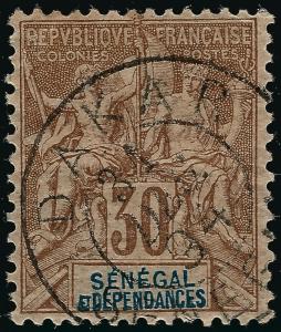 Senegambia & Niger #9 Used F-VF hr...Fill out your French Colony spaces!