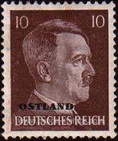 German Occupation of Russia SG#7 Used - 1941 10pf.  - Adolf