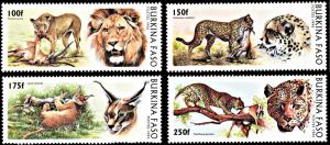 Burkina Faso 1079-1082, MNH, Large Wild Cats