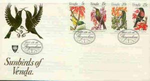 Venda 1981 Sunbirds set of 4 on illustrated cover with fi...