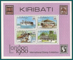 Kiribati 1980 London Stamp Expo, MS MNH #355a,SGMS116