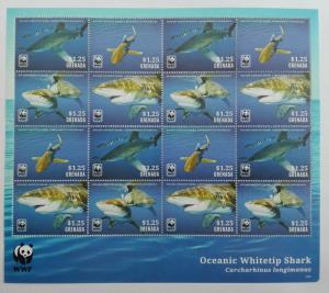 Grenada 2015** SH.1435. Oceanic Whitetip Shark MNH [12I48]