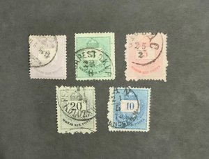 Hungary Scott #13f-17c  used