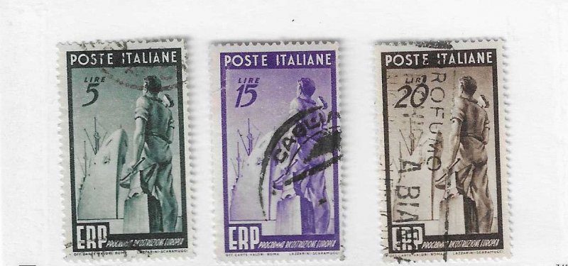 Italy Sc #515-7  set of 3 used VF