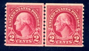 US SCOTT #599-599A LINE PAIR MINT-VF-OG-NH W/ PSE PF CERTS (4/10/24 GP)