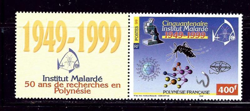 French Polynesia 763 MNH 1999 Medical Research with label