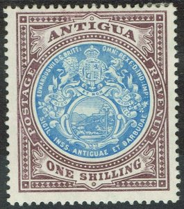 ANTIGUA 1908 ARMS 1/- WMK MULTI CROWN CA